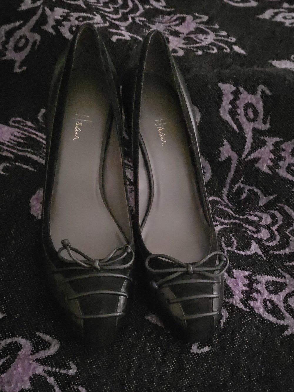 Cole Haan Black Pointed Toe Heels with Bow Detail